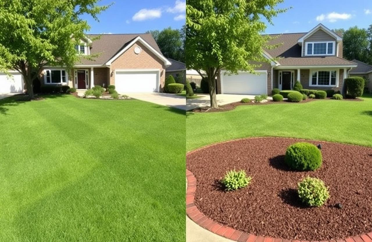 After landscaping transformation
